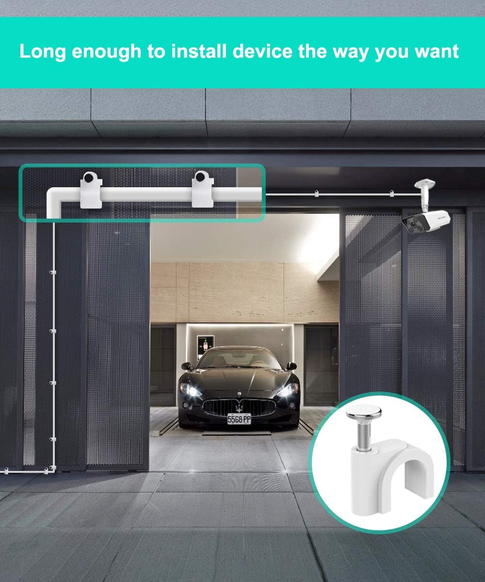 30Ft 12V DC Extension Cable 2Pack,Power Supply Extension Cord 2.1Mm X 5.5Mm 5521 12V DC Adapter Flat Female to Male Extender Wire for IP Network,Cctv Security Camera,Dvrs,5V,9V,24V,Volt,25