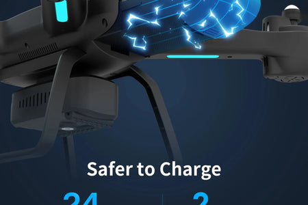 JY03 Drone with 1080P HD Camera for Adults and Kids, FPV RC Quadcopter with LED Lights and Optical Flow Sensor, 2 Batteries, Black