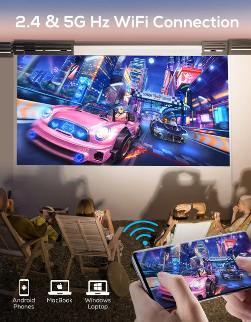 Load image into Gallery viewer, 4K Projectors with Wifi and Bluetooth ,Native 1080P Projection,9000 Lumens,With Carry Bag
