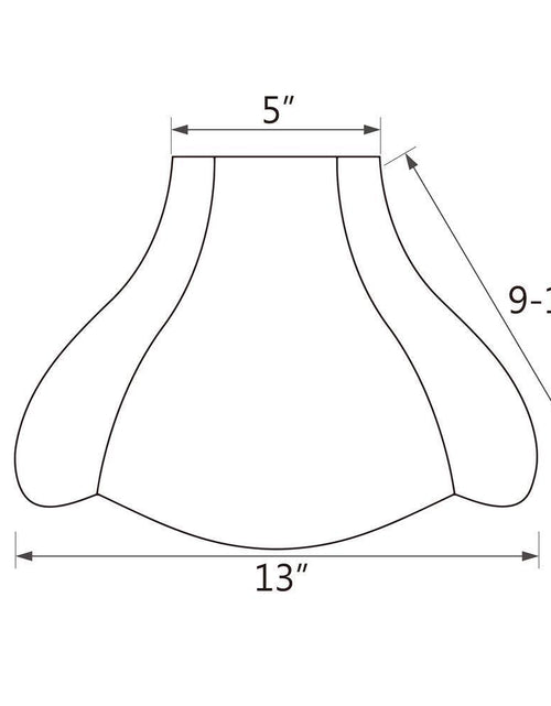 Load image into Gallery viewer, 13 In. X 9.5 In. Ivory and Fringe Scallop Bell Lamp Shade
