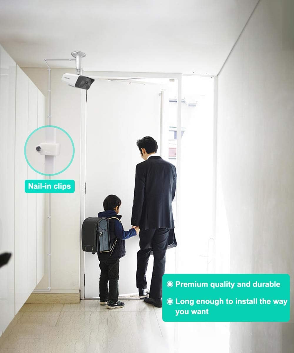 30Ft 12V DC Extension Cable 2Pack,Power Supply Extension Cord 2.1Mm X 5.5Mm 5521 12V DC Adapter Flat Female to Male Extender Wire for IP Network,Cctv Security Camera,Dvrs,5V,9V,24V,Volt,25