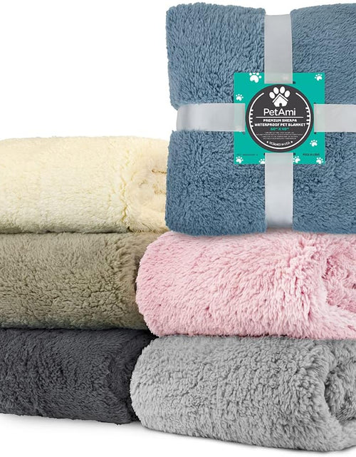 Load image into Gallery viewer, Fluffy Waterproof Dog Blanket Fleece | Soft Warm Pet Fleece Throw for Large Dogs and Cats | Fuzzy Plush Sherpa Throw Furniture Protector Sofa Couch Bed
