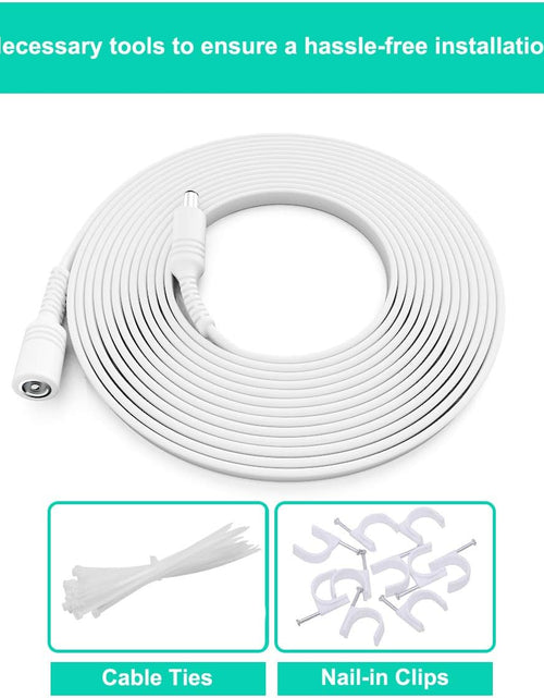 Load image into Gallery viewer, 30Ft 12V DC Extension Cable 2Pack,Power Supply Extension Cord 2.1Mm X 5.5Mm 5521 12V DC Adapter Flat Female to Male Extender Wire for IP Network,Cctv Security Camera,Dvrs,5V,9V,24V,Volt,25
