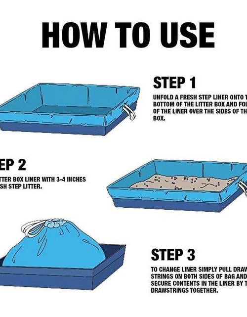 Load image into Gallery viewer, Forros De Caja De Arena Con Cordón, Tamaño Jumbo, 36" X 19" - Paquete De 7
