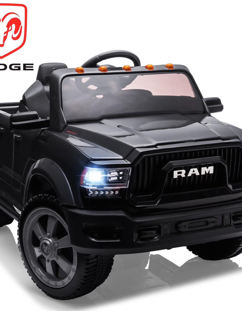 Load image into Gallery viewer, Dodge RAM 2500 Ride on Car for Kids, 12V Powered Ride on Toy with Remote Control, Rear Wheel Suspension, 5 Point Safety Harness, Bluetooth, LED Lights, Electric Vehicles for 3-6 Year Boys, Black
