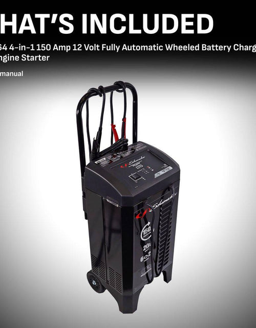 Load image into Gallery viewer, Wheeled Automatic 150A Car Battery Charger and Engine Starter, 20A Boost, 12V for Power Sport, Auto, Marine Batteries
