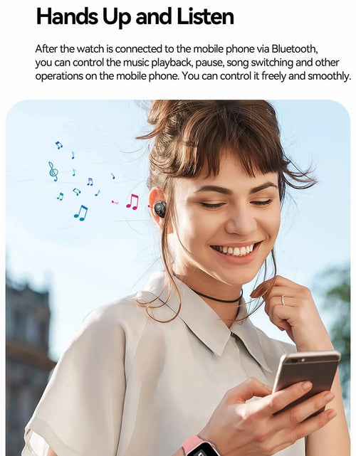 Load image into Gallery viewer, Smartwatch for Women, 1.75“ Smart Watch for Android/Iphone, Make/Receive Calls/Message Alerts/Ip67 Waterproof Outdoor Fitness Tracker Smartwatch (Pink)
