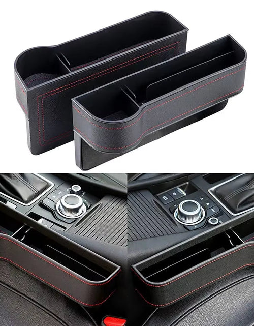 Load image into Gallery viewer, Leather Car Cup Holder Seat Organizer Holder Multifunctional Auto Seat Gap Storage Box Interior Supplies
