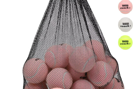 Pressure Training Tennis Balls-12 or 18 Count-Mesh Carry Bag，4 Colors Available，Pressureless Training Exercise Tennis Balls for Beginners.