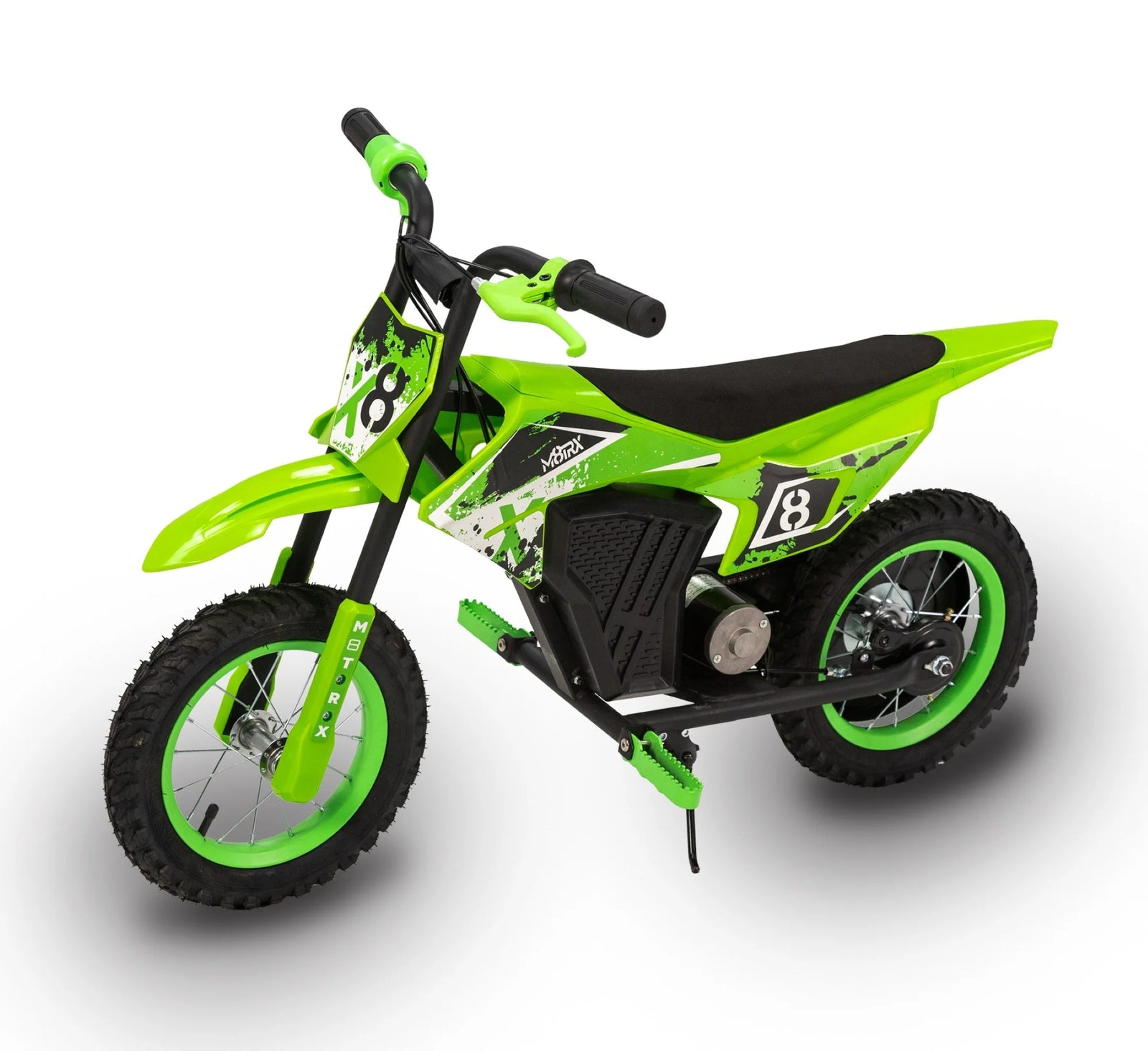 M8TRX Green 12V Mini Electric Child Dirt Bike, Battery Powered Toy Motorcycle, Kids Ride On, Ages 5 Years and Up