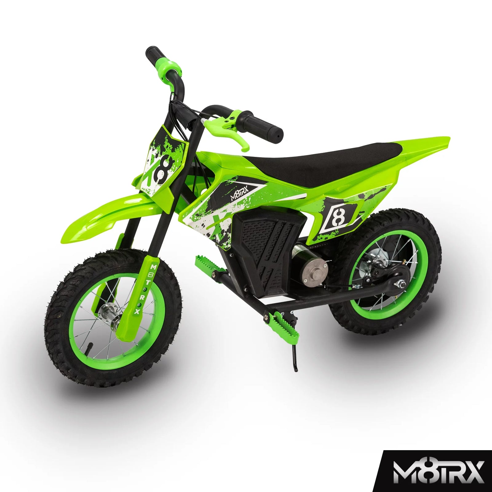 M8TRX Green 12V Mini Electric Child Dirt Bike, Battery Powered Toy Motorcycle, Kids Ride On, Ages 5 Years and Up
