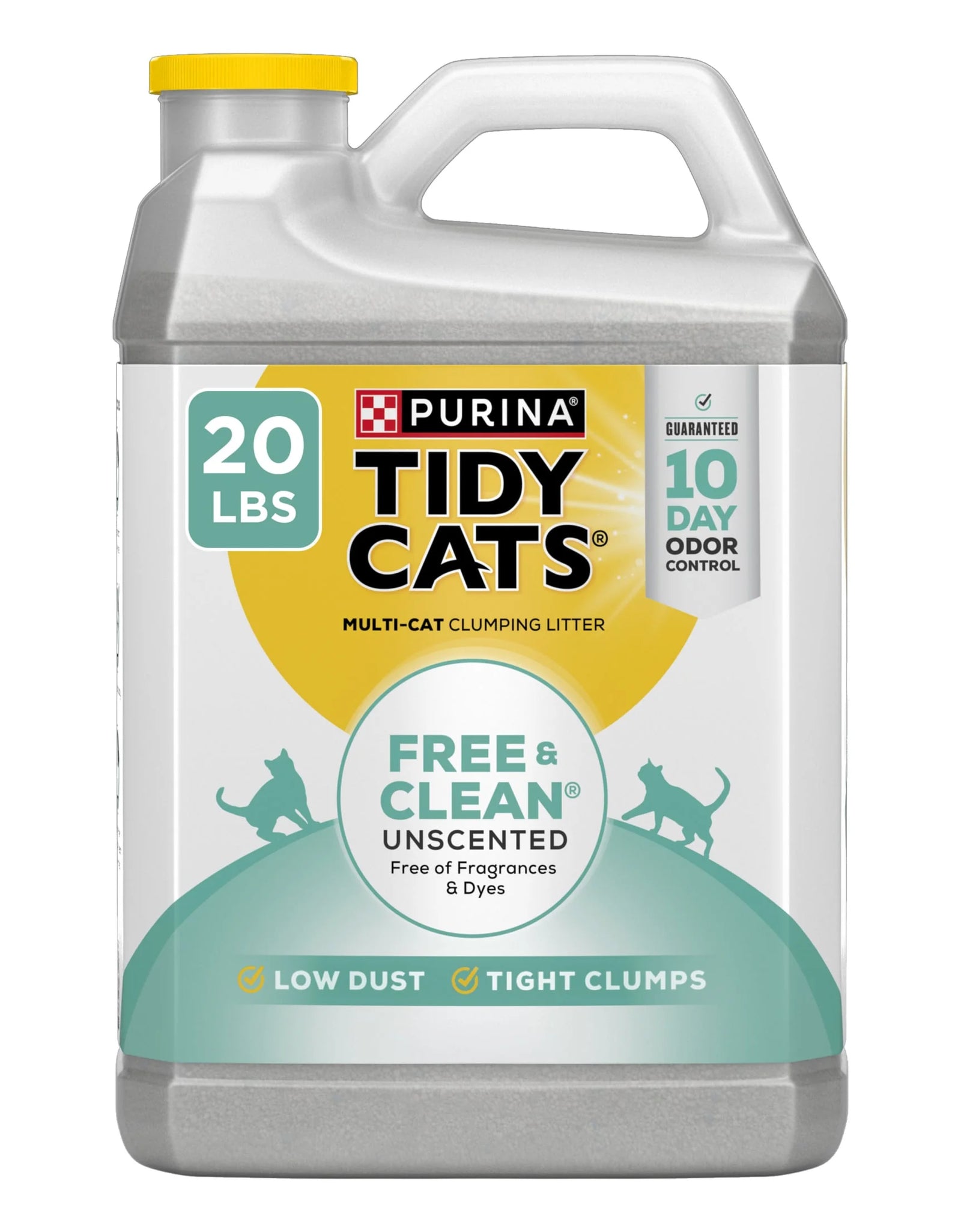Purina  Free and Clean Clumping Cat Litter, Unscented, 20 Lb Jug