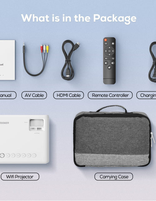 Load image into Gallery viewer, 4K Projectors with Wifi and Bluetooth ,Native 1080P Projection,9000 Lumens,With Carry Bag
