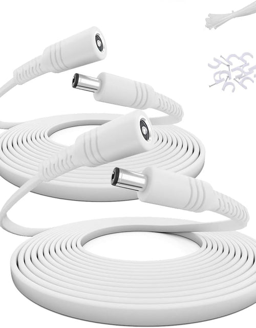 Load image into Gallery viewer, 30Ft 12V DC Extension Cable 2Pack,Power Supply Extension Cord 2.1Mm X 5.5Mm 5521 12V DC Adapter Flat Female to Male Extender Wire for IP Network,Cctv Security Camera,Dvrs,5V,9V,24V,Volt,25
