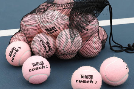 Pressure Training Tennis Balls-12 or 18 Count-Mesh Carry Bag，4 Colors Available，Pressureless Training Exercise Tennis Balls for Beginners.