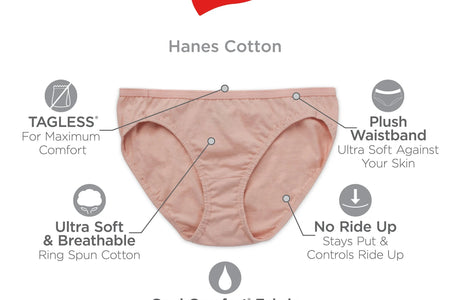 Women'S Cotton Bikini Underwear, Cool Comfort, 10-Pack Assorted 8