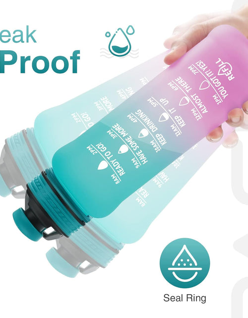 Load image into Gallery viewer, 24/32 Oz Motivational Water Bottle with Time to Drink, Removable Straw &amp; Time Marker, Tritan Bpa-Free, Flip Lid Fast Flow &amp; Leak Proof Water Jug for School, Office, Fitness, Outdoor Sports…
