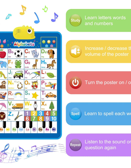 Load image into Gallery viewer, Dinosaur Electronic Learning Chart, Interactive Preschool Toy
