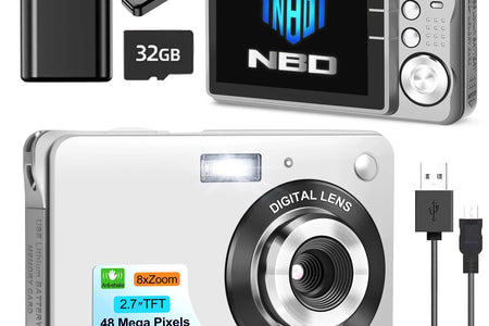 Kids Digital Camera 48MP 8X Digital Zoom Mini Compact Cameras, 2.7 Inch FHD Pocket Cameras