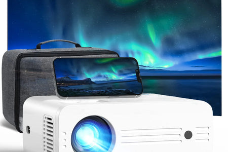 4K Projectors with Wifi and Bluetooth ,Native 1080P Projection,9000 Lumens,With Carry Bag
