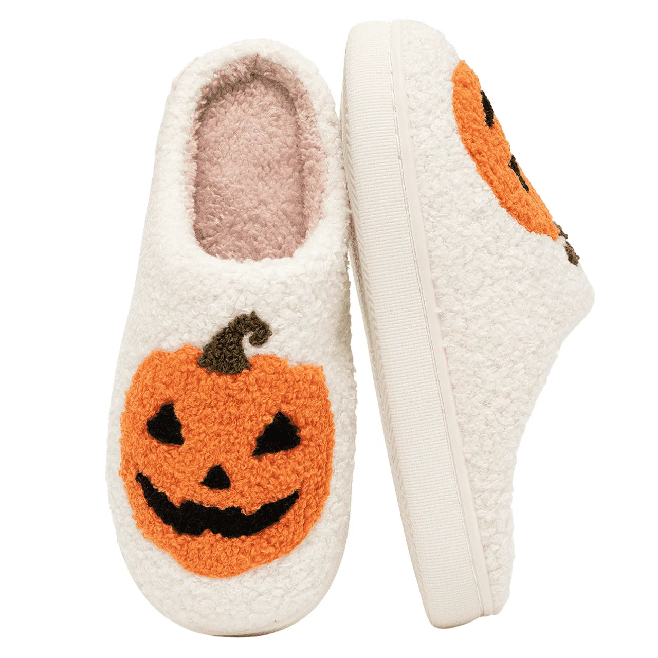 Halloween Slippers for Women Perfect Soft Plush Comfy Warm Slip-On Cute Womens Slippers Indoor Fluffy House Slippers for Women and Men Non-Slip Fuzzy Flat Slides