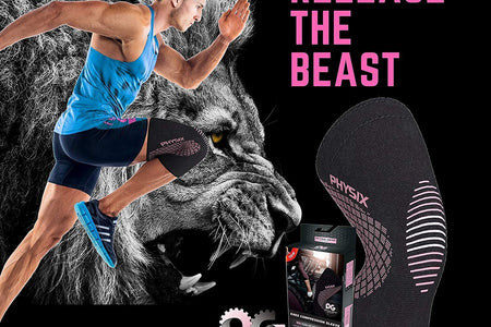 Physix Gear Knee Compression Sleeve for Men & Women - Best Compression Knee Brace for Walking, Running, Gym, Basketball, Weightlifting,Workout, Sports - Knee Sleeves Support Compression & Stability